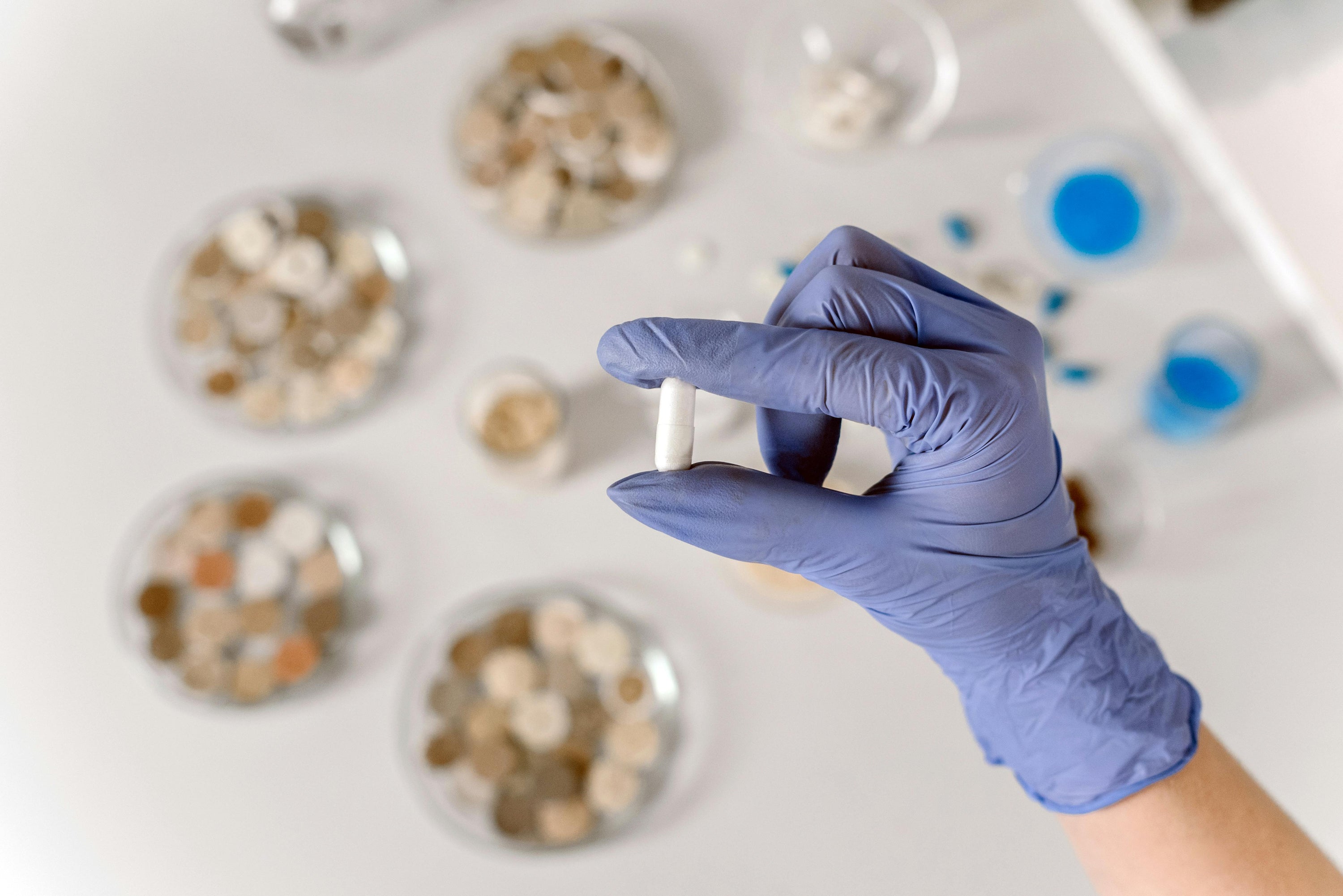 Lab specialist comparing focus supplements 