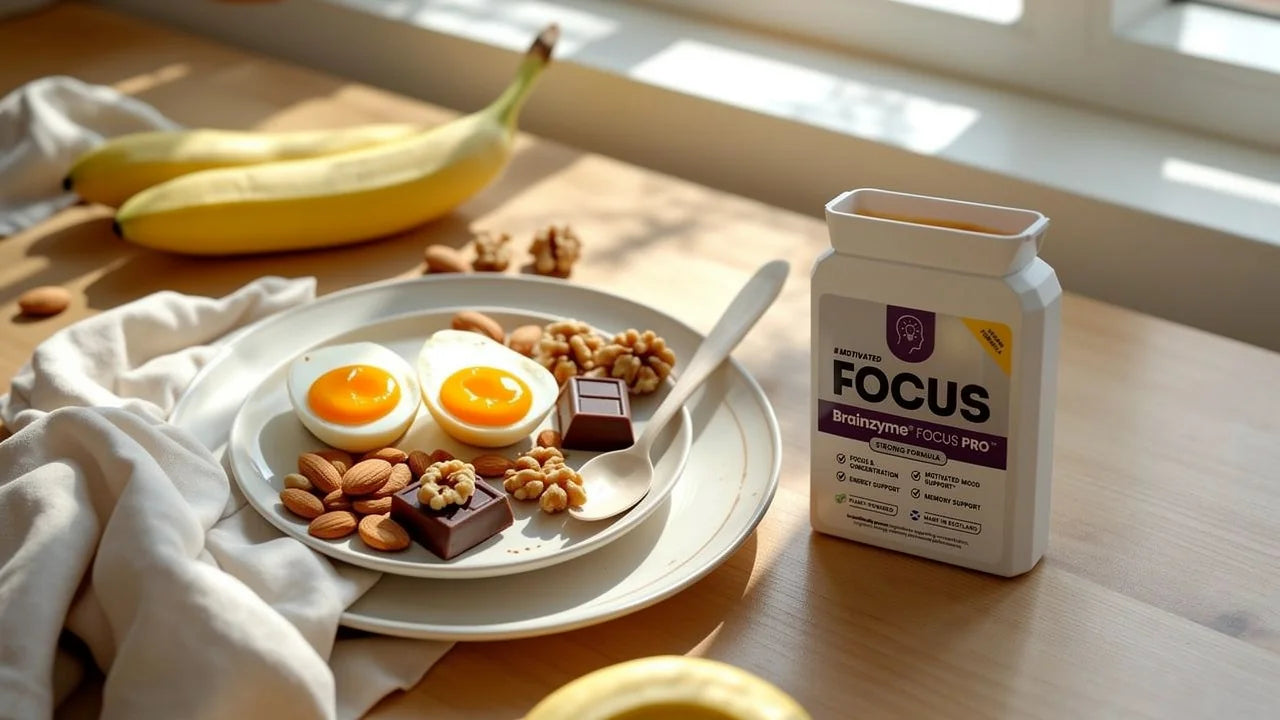 Tyrosine-rich foods alongside Brainzyme FOCUS PRO — the nutritional foundation for dopamine synthesis