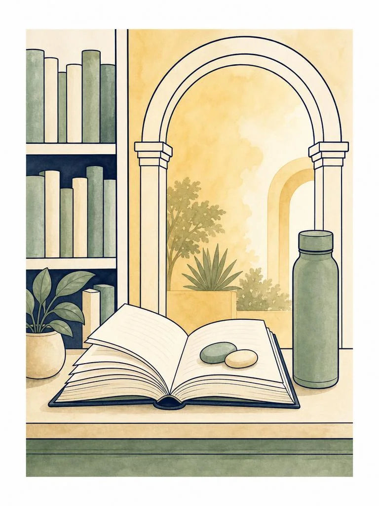 Brainzyme focus capsules on a study desk near a window during exam season in Los Angeles